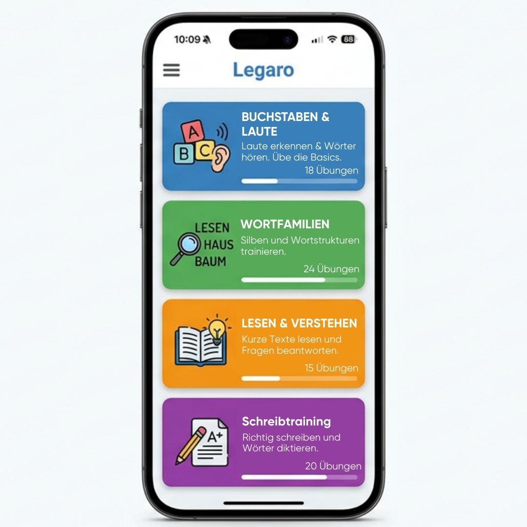 Legaro App – Lern-App für Kinder mit LRS